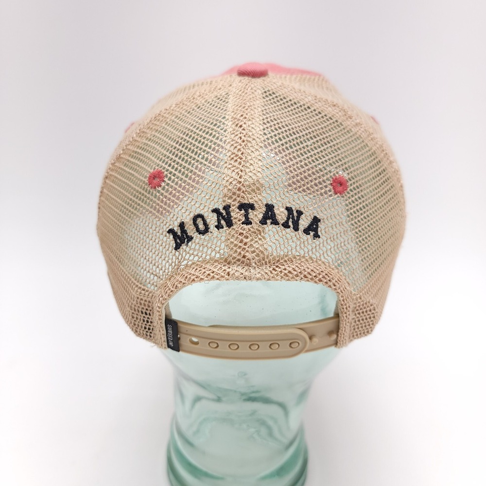 Pink Montana Buffalo Trucker Hat‎ Snapback Mesh Artisans Cap - Picture 2 of 9